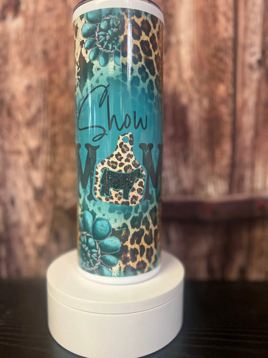 20 oz Teal Show Mom