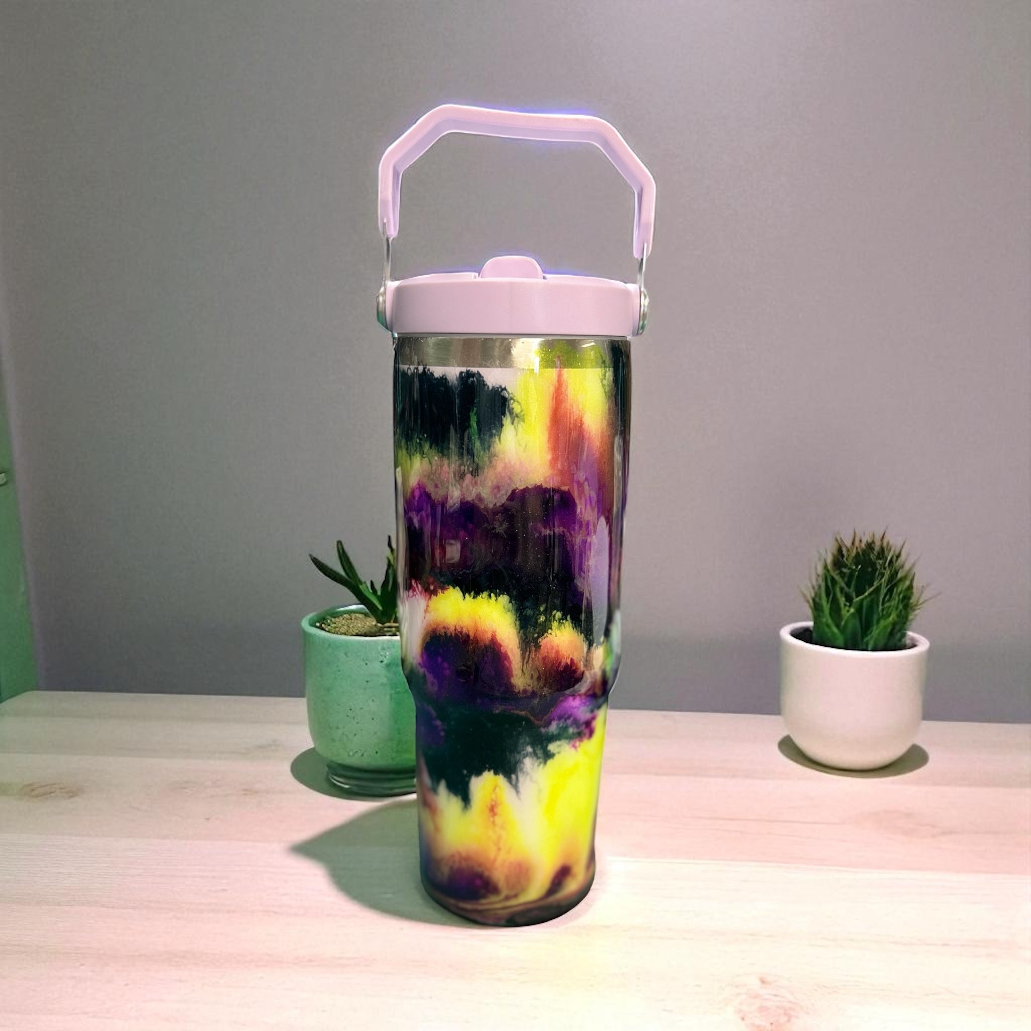 Yellow Galaxy Travel Mug