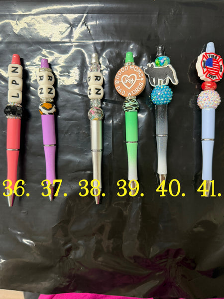 Character Beaded Pens