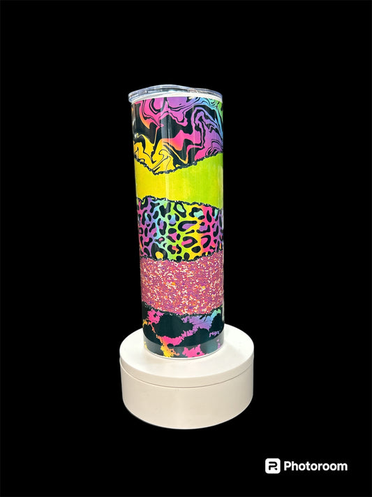 20 oz cheetah rainbow bright
