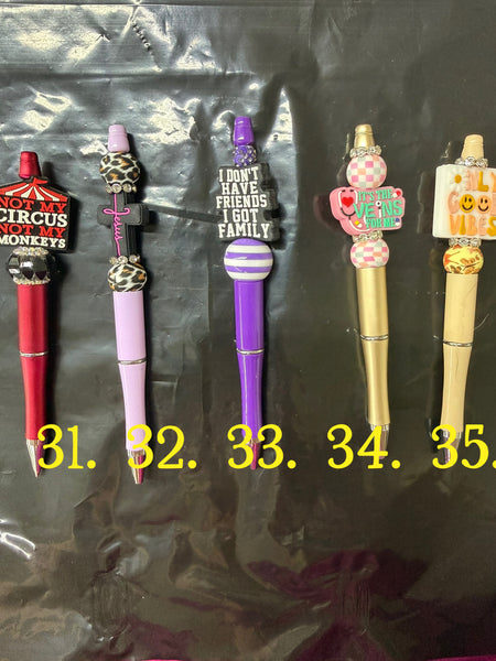 Character Beaded Pens