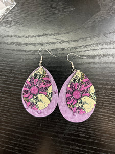 Purple skulls on purple