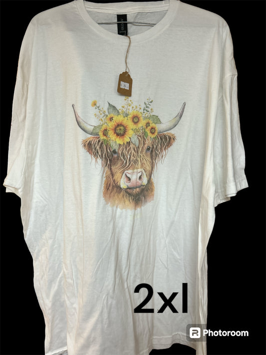 Size 2x- large - sunflower highland