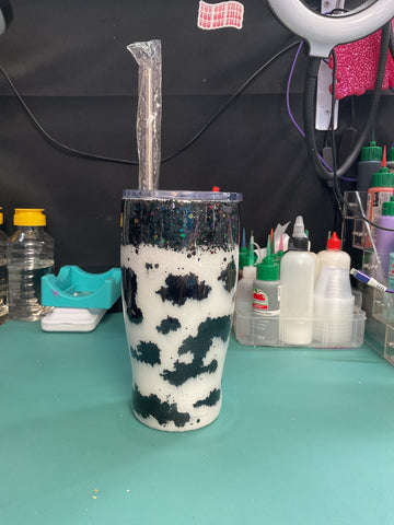 Glittered cowprint