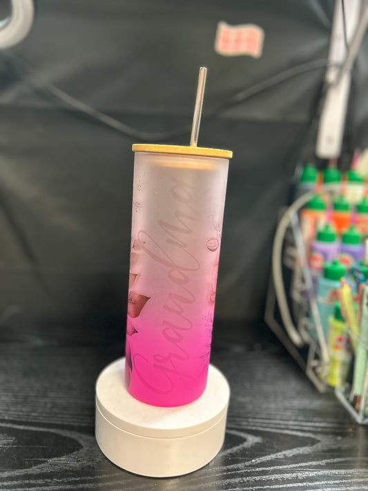 Floral grandma tumbler