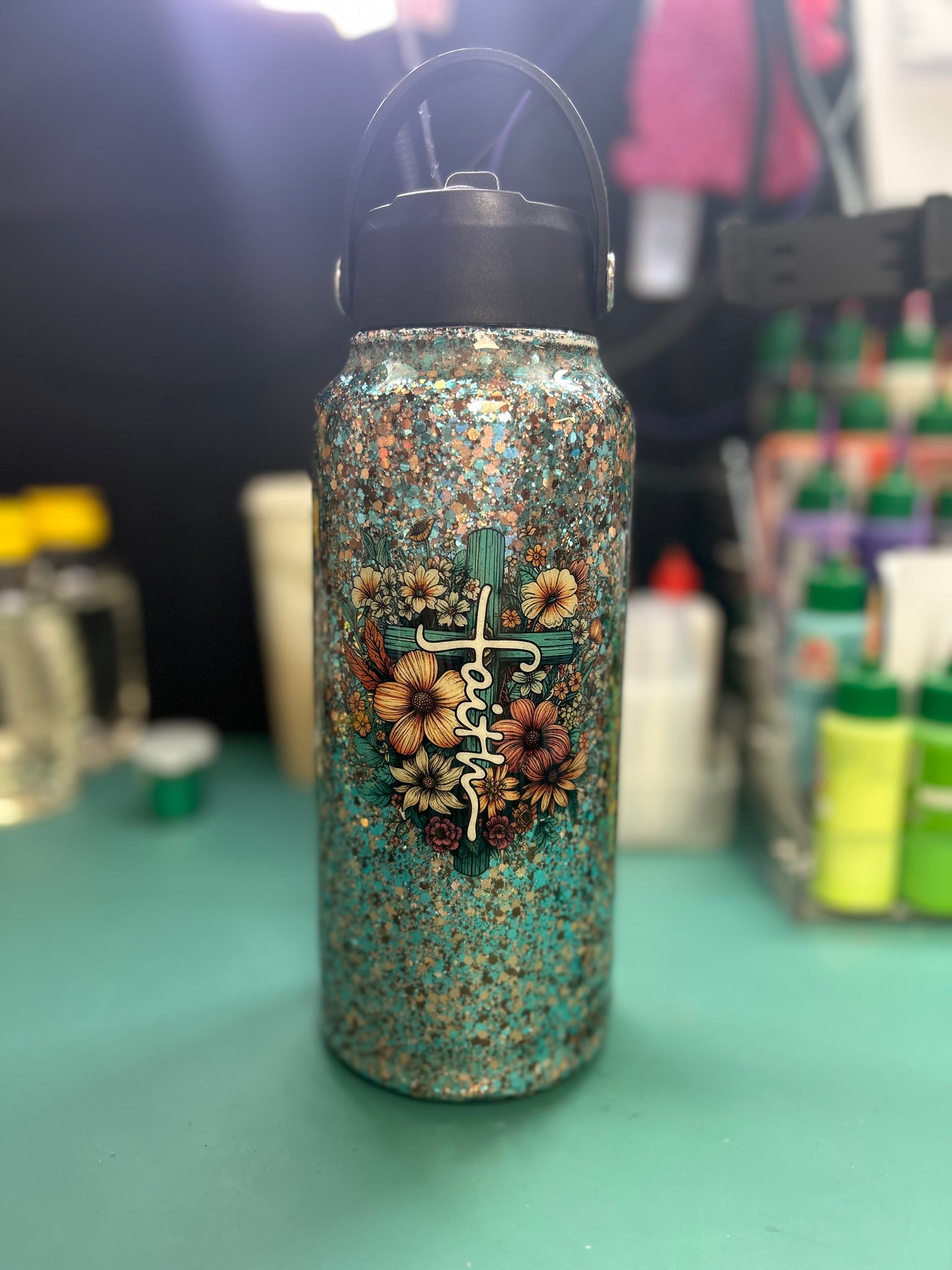 Turquoise/gold Faith