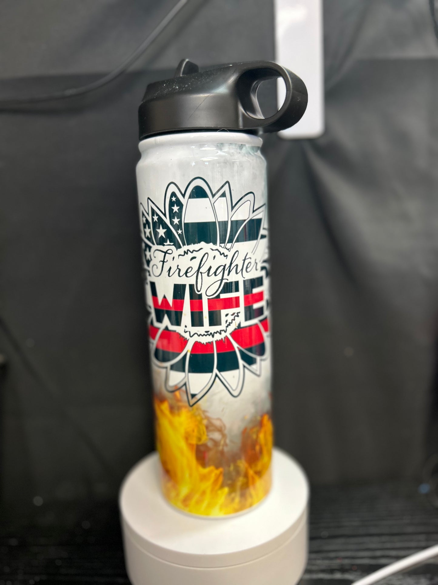 22 oz firefighter sports bottle