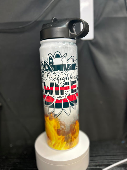 22 oz firefighter sports bottle