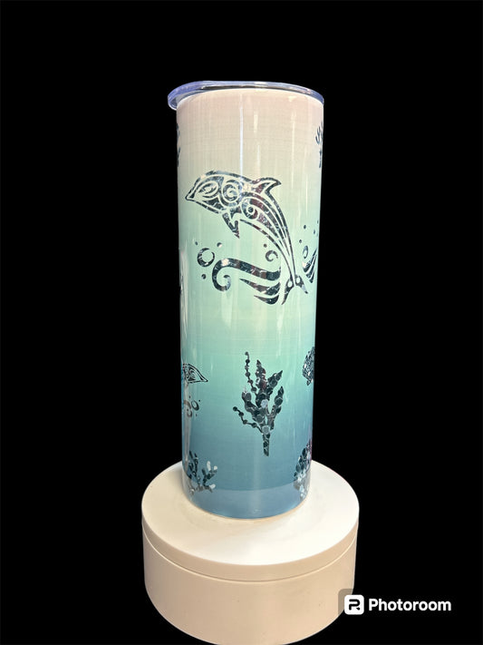 20 oz ombré dolphin