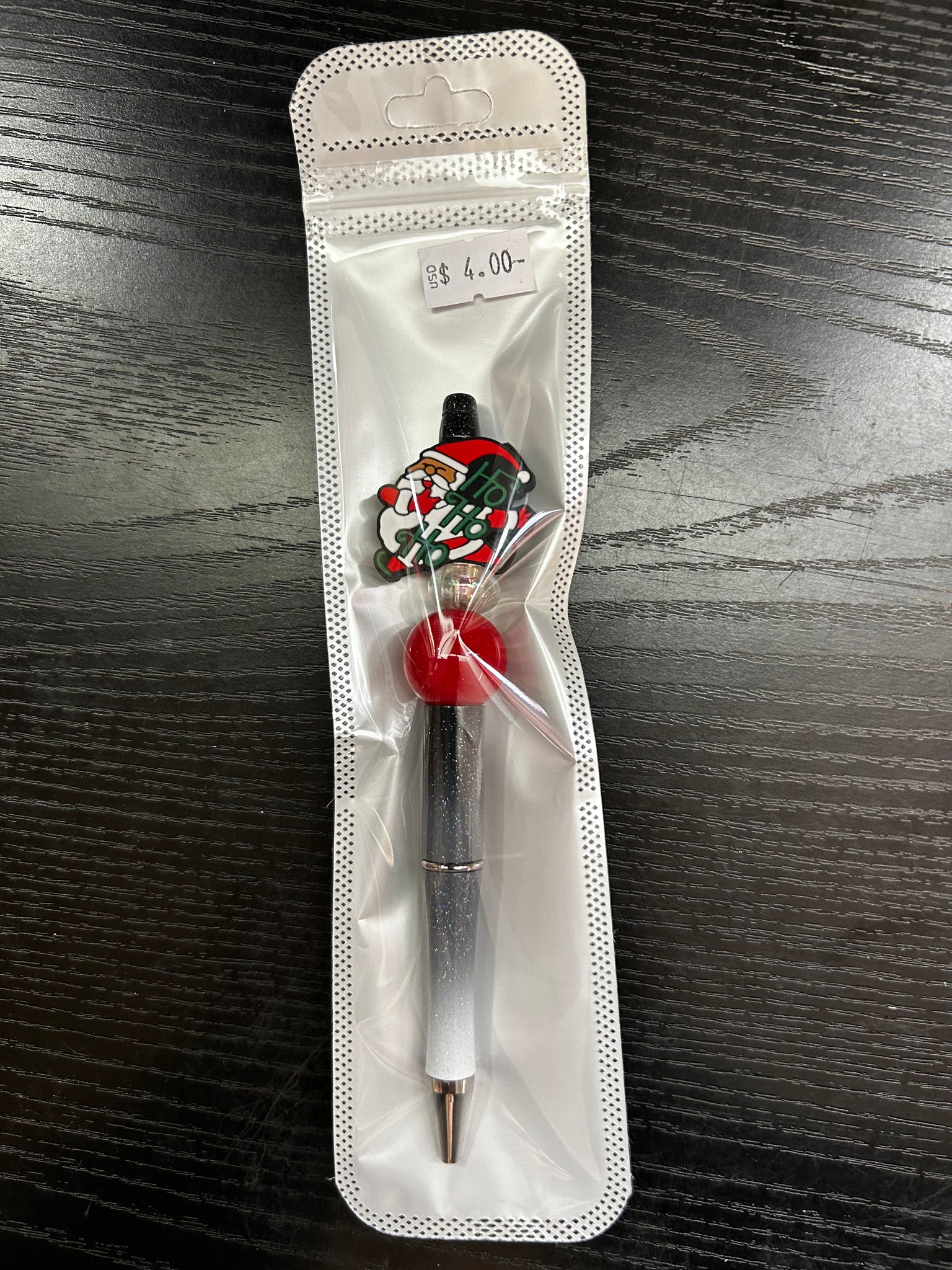 Ho ho ho beaded pen