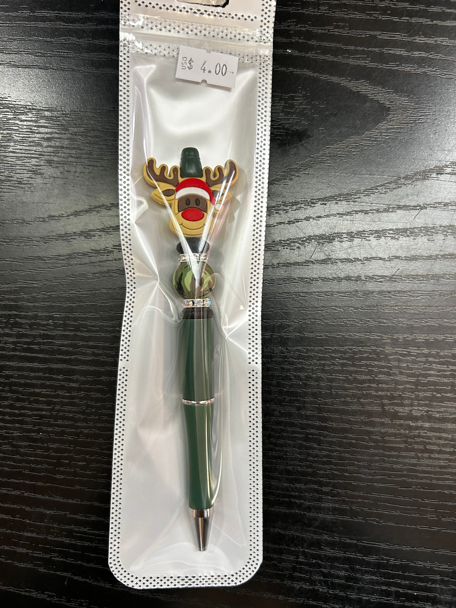 Reindeer beaded pen