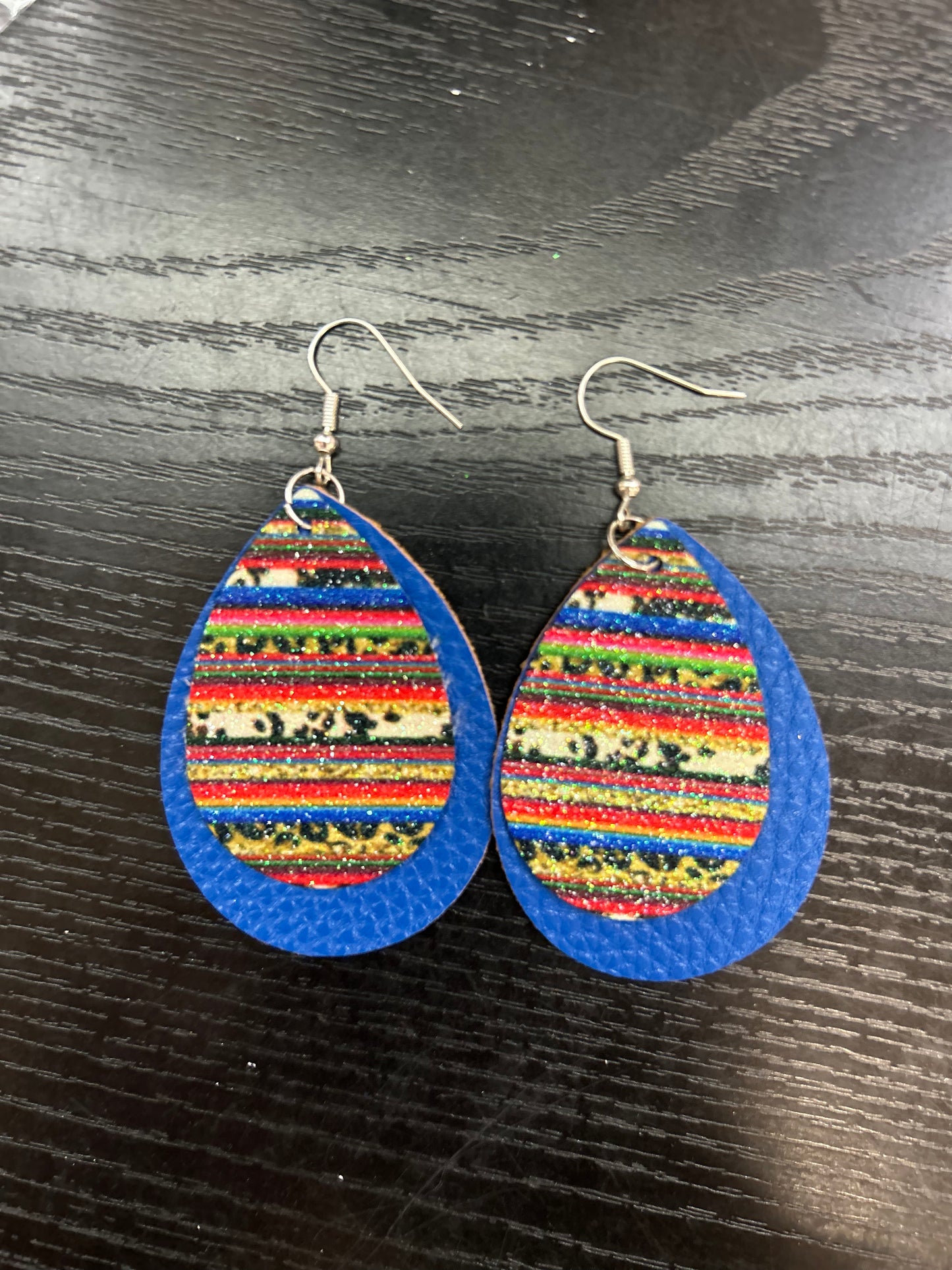Serape on blue