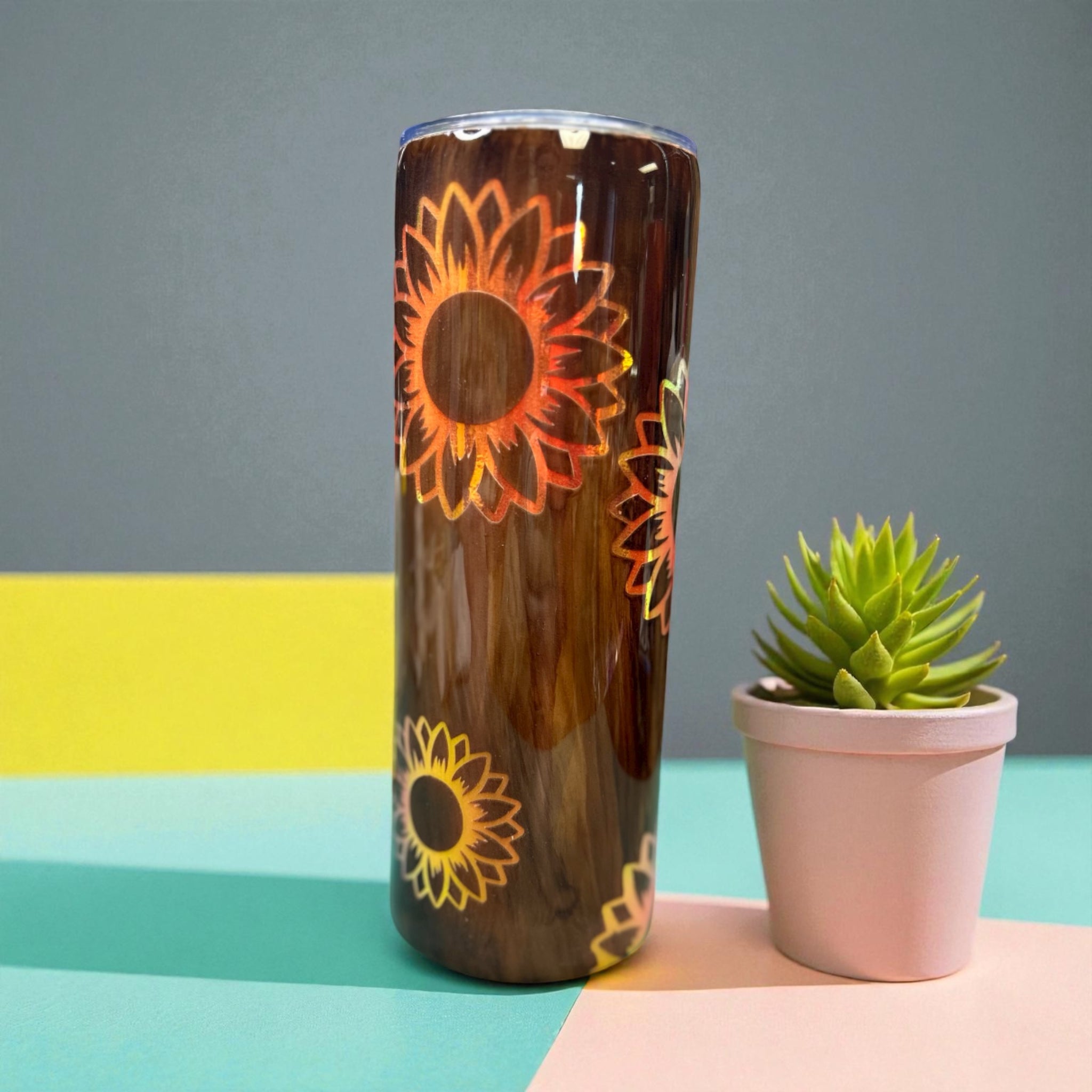 Shiny Sunflower wood grain